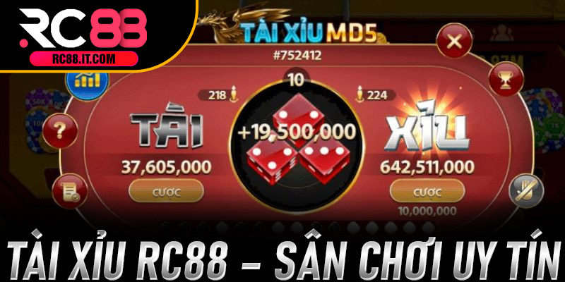 Tài Xỉu RC88 – Sân chơi uy tín cho game thủ
